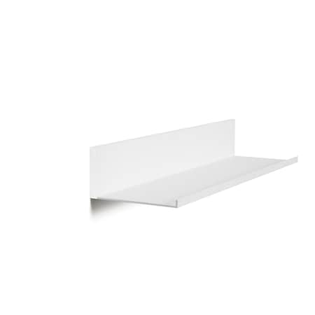Hangman No Stud Floating Shelf 24", White Powder Coat L-24-W